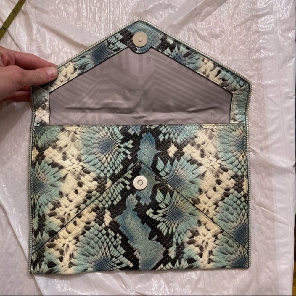 Rebecca Minkoff Blue Multicolor Python Embossed L… - image 5